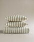 Striped cotton linen duvet cover