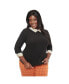 ფოტო #1 პროდუქტის Plus Size Sabrina Sweater