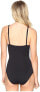 Tommy Bahama Womens 181644 V Neck Black One Piece Swimsuit Size 4