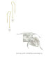 Gold Freshwater Cultivated Pearl Threader Earrings Белый - фото #2