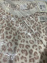 Stars Above Pajama Set Women's 2X Cream Leopard Print Spandex Cozy Long Sleeve