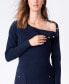 ფოტო #3 პროდუქტის Women's Knitted Maternity Nursing Dress with Pockets