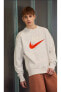 Фото #1 товара Sportswear French Terry Satin Futura Logo Erkek Sweatshirt DO8891-030