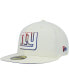 ფოტო #4 პროდუქტის Men's Cream New York Giants Chrome Dim 59FIFTY Fitted Hat