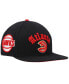 Фото #4 товара Men's Black Atlanta Hawks Old English Snapback Hat