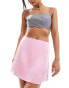 Фото #1 товара ASOS DESIGN satin wrap mini skirt in pink