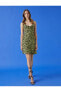 Фото #2 товара Платье женское Koton X - Платье мини с тонкими лямками и глубоким декольте в зебровый рисунок
