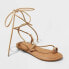 Фото #1 товара Women's Augusta Lace-Up Toe Loop Sandals - Universal Thread Tan 5