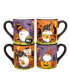 Фото #1 товара Halloween Gnomes Mugs Set, 4 Pieces