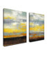 Фото #2 товара 'Brushed Sunset I/II' 2 Piece Canvas Wall Art Set, 30x20"