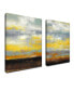 'Brushed Sunset I/II' 2 Piece Canvas Wall Art Set, 30x20"