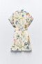 Фото #7 товара Платье из сатина с цветочным принтом ZARA
