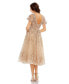 Фото #3 товара Women's Embellished Butterfly Fit And Flare Dress