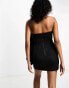 Фото #2 товара Bardot ruffle mini dress in black