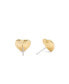 Gold Signature Horse Carriage Heart Stud Earrings