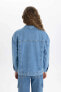 Фото #7 товара Джинсовая куртка oversize fit defacto B9316AX24SP