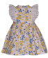 ფოტო #2 პროდუქტის Baby Girls Sleeveless Smocked Bee Print Dress