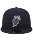 Фото #3 товара Men's Navy Charlotte Knights Theme Nights Black Hornets 59FIFTY Fitted Hat