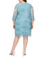 ფოტო #2 პროდუქტის Plus Size Embellished Faux-Jacket Shift Dress