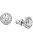 ფოტო #5 პროდუქტის Silver-Tone Constella Pavé Button Earrings