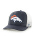 Фото #1 товара Men's Navy and White Denver Broncos Trophy Trucker Flex Hat