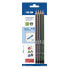 Фото #1 товара MILAN Blister Pack 4 Triangular Graphite Pencils+Synthetic Rubber Eraser