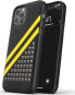 Фото #1 товара Чехол для смартфона Diesel DIESEL MOULDED CASE PREMIUM LEATHER STUDS AND STRIPS IPHONE 12 / 12 PRO Черно-желтый