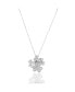Фото #3 товара Suzy Levian New York suzy Levian Sterling Silver Cubic Zirconia Multi Flower Cluster Pendant Necklace