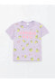 Фото #1 товара Standart Kalıp Penye Kumaştan Baskı Motifli Kız Bebek Tişört