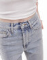 Фото #4 товара Topshop high rise straight Kort jeans in bleach - LBLUE