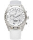 ფოტო #1 პროდუქტის Women's Katherine Chronograph White Leather Strap Steel Watch 40mm