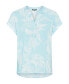 ფოტო #3 პროდუქტის Women's 100% Cotton Short Sleeve Paisley Tunic Blouse