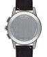 ფოტო #4 პროდუქტის Men's Swiss Chronograph Museum Sport Black Perforated Leather Strap Watch 43mm