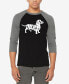 ფოტო #1 პროდუქტის Men's Raglan Sleeves Dachshund Baseball Word Art T-shirt