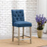 Фото #4 товара 24" Linen Fabric Tufted Counter Stool