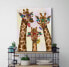 Фото #2 товара Giraffe and Flower Glasses Trio Gallery-Wrapped Canvas Wall Art - 16" x 20"