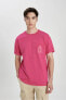 Erkek T-shirt B8933ax/pn315 Fuchsıa