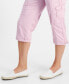 Фото #7 товара Petite Mid Rise Bungee-Hem Capri Pants, Created for Macy's