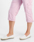 Petite Mid Rise Bungee-Hem Capri Pants, Created for Macy's