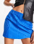 Only curved hem mini skirt co-ord in bright blue