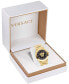 ფოტო #4 პროდუქტის Men's Swiss Medusa Infinite Gold Ion Plated Stainless Steel Bracelet Watch 47mm