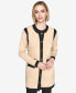 ფოტო #1 პროდუქტის Women's Contrast-Trim Button-Down Cardigan