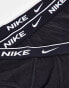 Фото #3 товара Трусы мужские Nike - Черные трусы из эластичного хлопка, набор из 3 шт.