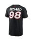 Фото #2 товара Men's Connor Bedard Black Chicago Blackhawks Authentic Pro Prime Name and Number T-shirt