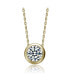 ფოტო #1 პროდუქტის Dazzling Round Solitaire Bezel Floating Pendant Necklace with Cubic Zirconia