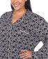 Plus Size 2 Piece Long Sleeve Heart Print Pajama Set