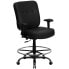 Фото #4 товара Hercules Series Big & Tall 400 Lb. Rated Black Leather Drafting Chair With Adjustable Arms
