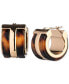 Фото #1 товара Gold-Tone Extra-Small Tortoise-Look Wide Hoop Earrings, 0.47"