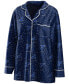 ფოტო #4 პროდუქტის Women's Navy St. Louis Blues Long Sleeve Button-Up Shirt and Pants Sleep Set