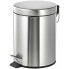 Waste bin with pedal Q-Connect KF04225 Grey Metal 6 L